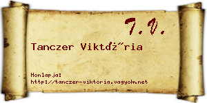 Tanczer Viktória névjegykártya