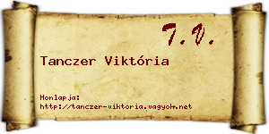 Tanczer Viktória névjegykártya